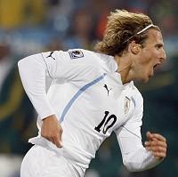 Forlan at the double for Uruguay