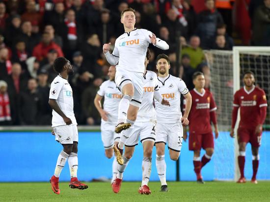 Swansea City 1-0 Liverpool: Swansea shock Liverpool as Alfie Mawson upstages Virgil van Dijk