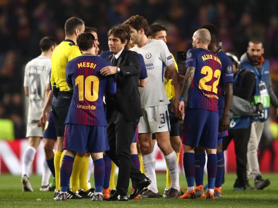 Conte takes time to laud Messi after Champions League exit