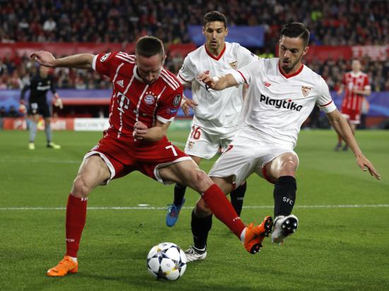 Sevilla 1-2 Bayern Munich: Bayern ride their luck to put themselves in pole position for semi-finals