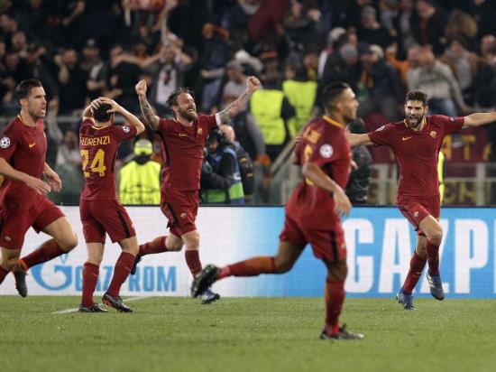 AS Roma 3-0 Barcelona: Roma stun Barcelona at Stadio Olimpico to reach Champions League semi-finals