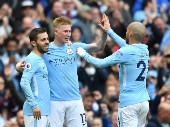 Manchester City 5 - 0 Swansea City: City celebrate Premier League title success with crushing victory