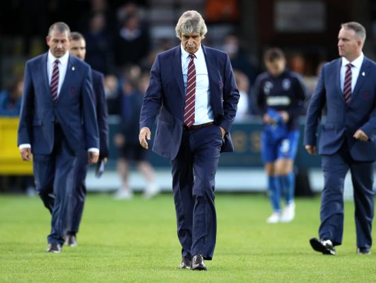 Pellegrini relieved after lacklustre West Ham avoid a new low at Wimbledon