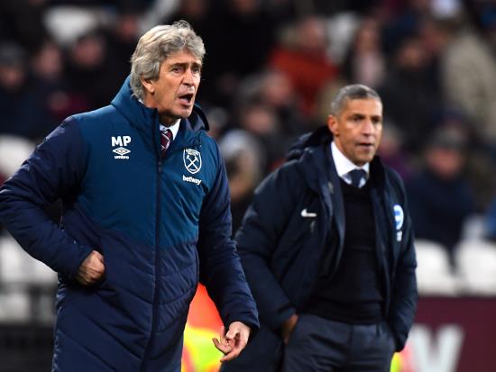 Manuel Pellegrini relieved to battle back for a point against Brighton