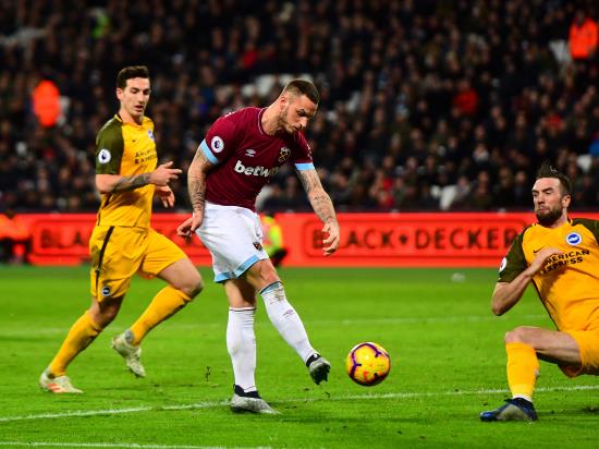 Arnautovic double rescues point for West Ham against Brighton