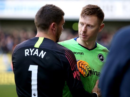 Millwall boss Harris defends goalkeeper Martin after Brighton comeback win