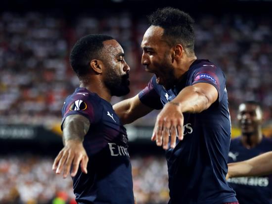 Emery hails Aubameyang and Lacazette as Arsenal reach Europa League final