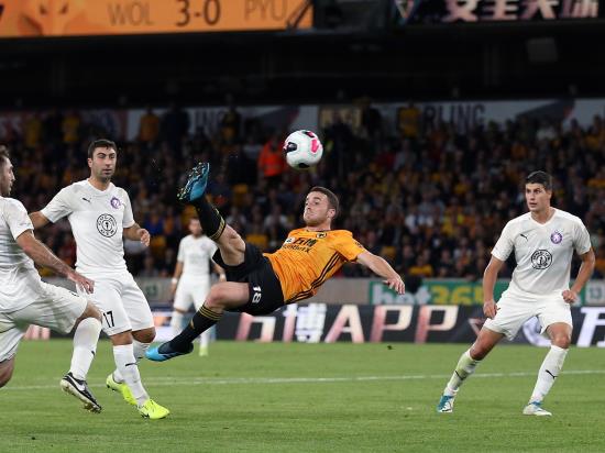 Wolves 4 - 0 FC Pyunik: Diogo Jota stunner puts finishing touch on 8-0 aggregate win for Wolves