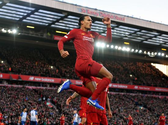 Liverpool survive late scare against Brighton to extend Premier League lead