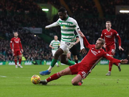 Edouard strike sees Celtic edge past 10-man Aberdeen