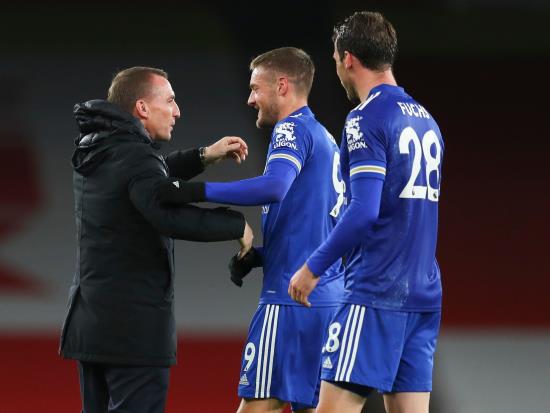 Brendan Rodgers hails Jamie Vardy as substitute earns Foxes rare win at Arsenal