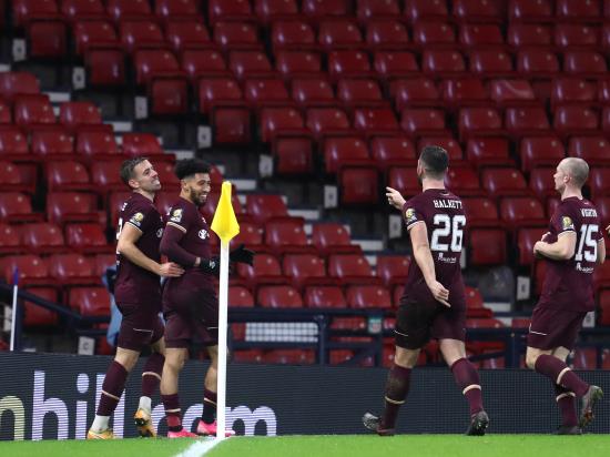 Hearts extend their lead at the top of the table with win over 10-man Alloa