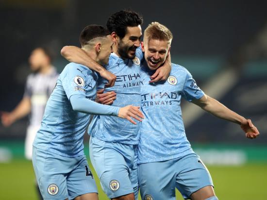 Manchester City move top of the Premier League after West Brom rout