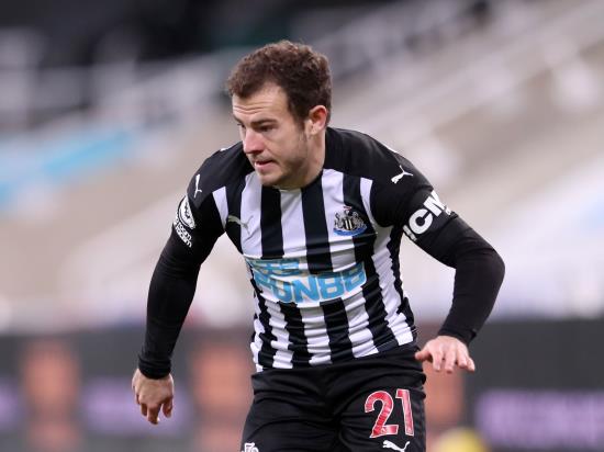 Ryan Fraser a doubt for Newcastle’s clash with Crystal Palace
