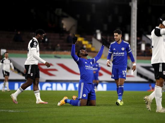 Kelechi Iheanacho on target as Leicester respond with victory over Fulham