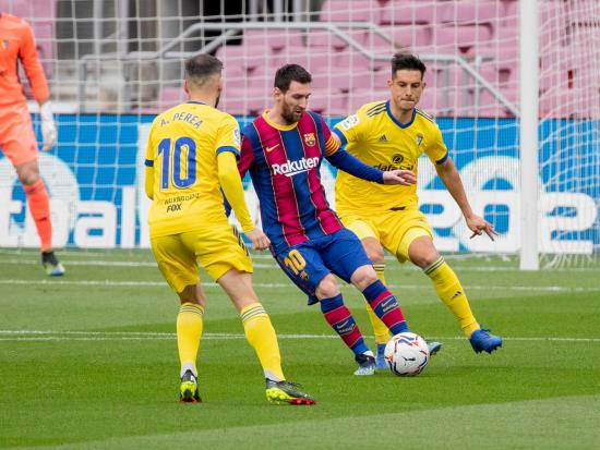 Cadiz hold Barcelona on Lionel Messi’s record-breaking 506th LaLiga appearance