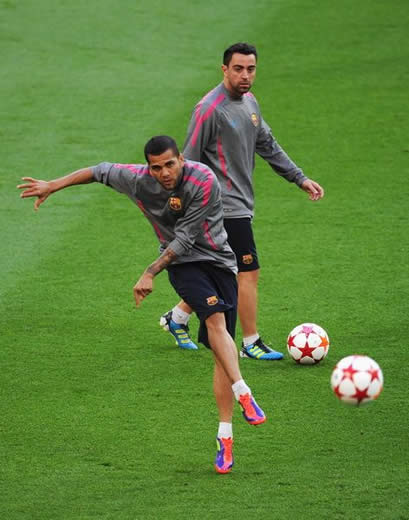 Picture Special: Barcelona's training on the eve of the UEFA Champions League final