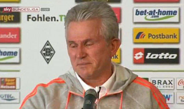Bayern blubbering for Heynckes! Munich boss cannot hide his emotions as he bids farewell to the Bundesliga