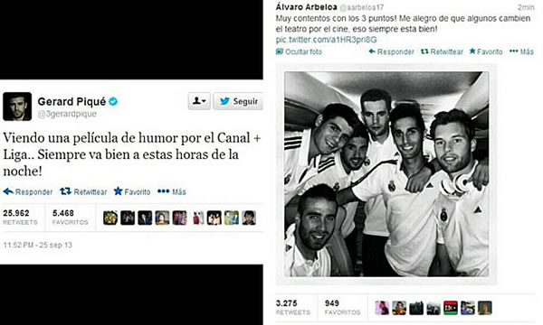 The Catalan Fuelled the Fire with a Comment on Twitter - Piqué and Arbeloa get the boot in on the web