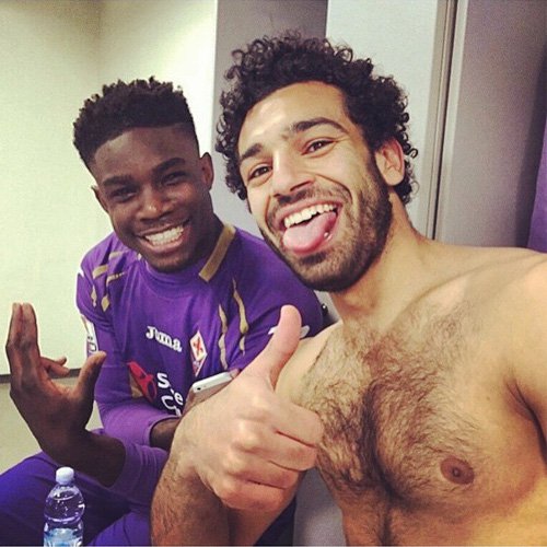 Micah Richards snaps selfie with Chelsea star Mohamed Salah