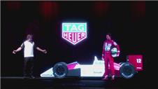 Alonso unveils hologram of 'idol' Senna