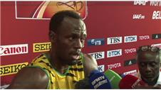 Bolt and Farah react after Day 1 of IAAF World Championships