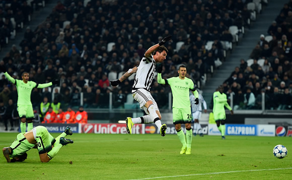 Juventus 1 - 0 Manchester City: Mario Mandzukic on the mark as Manchester City lose in Turin