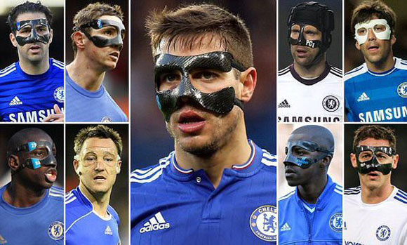 Diego Costa joins Chelsea's 'Zorro' team after broken nose