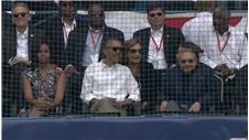 Obama watches baseball match in Cuba