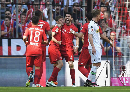 Bayern Munich 1 - 1 Monchengladbach: Title celebrations put on hold as Bayern Munich held to draw