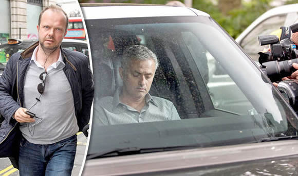 Ed Woodward arrives at Man United's London offices: Jose Mourinho drives away from house