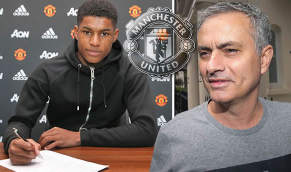 Young England sensation Marcus Rashford signs four-year Man United contract