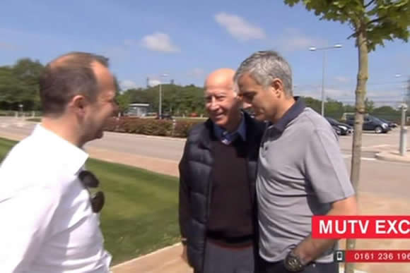 Manchester United news: Jose Mourinho welcomed to Carrington by Sir Bobby Charlton