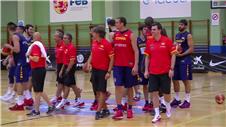 Spain's basketball team begin preparation for Rio 2016