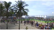 Copacabana beach buzzing for Olympic Volleyball