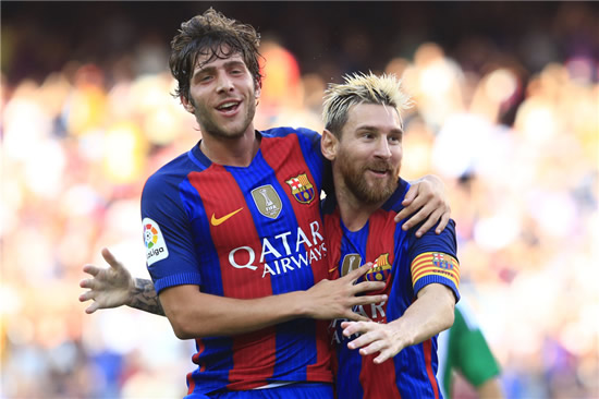 Barcelona 6 - 2 Real Betis: Luis Suarez nets hat-trick as Barcelona ease past Real Betis