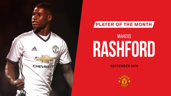 Rashford Voted United's Player of the Month