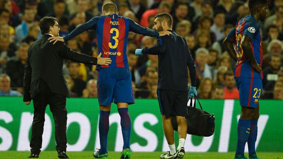 Gerard Pique and Jordi Alba ruled out with injuries for Barcelona
