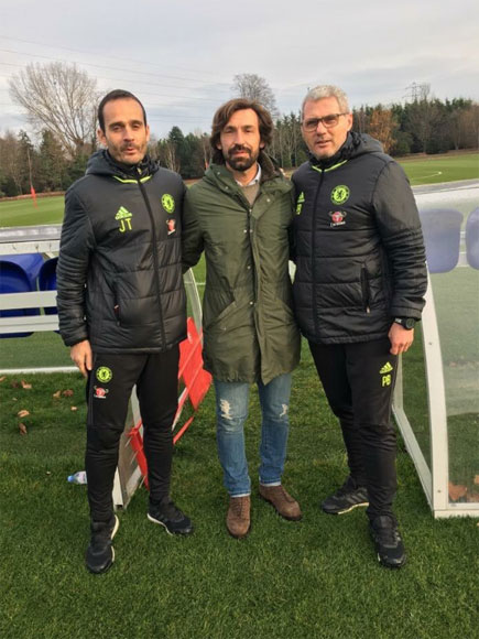 Andrea Pirlo Spotted At Chelsea's Training Ground