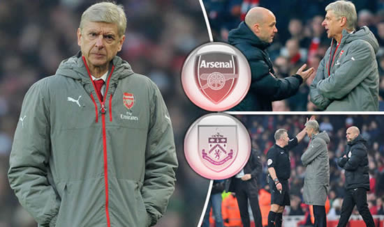 Arsenal boss Arsene Wenger set for FA charge after shoving Anthony Taylor in Burnley win
