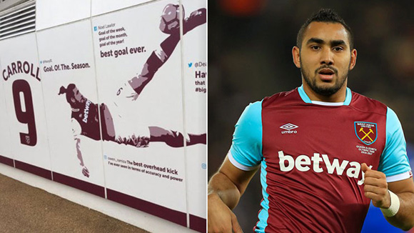 West Ham are slowly removing all reminders of Dimitri Payet