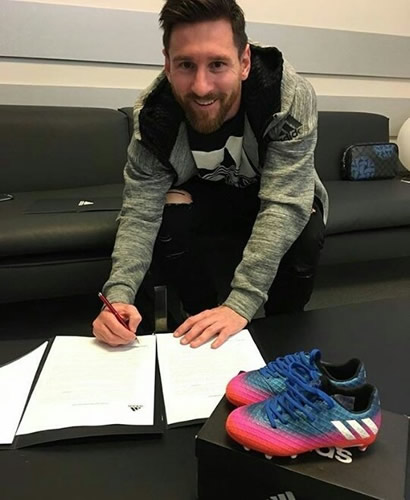 Messi signs contract renewal... with Adidas