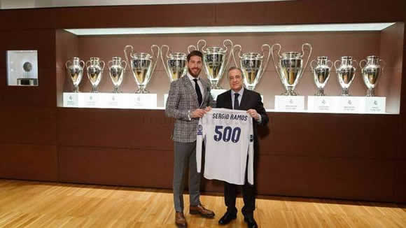 Ramos awarded shirt commemorating 500th Real Madrid appearance