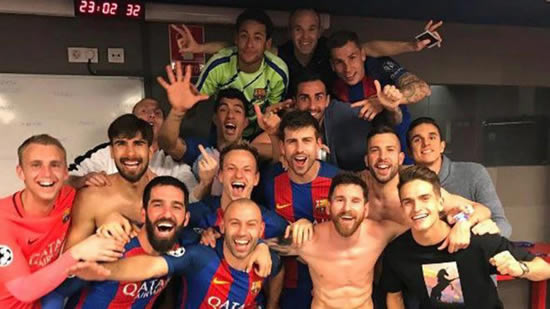 This is how the Barcelona players celebrated after their famous comeback