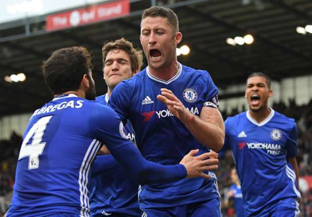 Stoke City 1 Chelsea 2: Late Cahill strike sends Blues 13 points clear