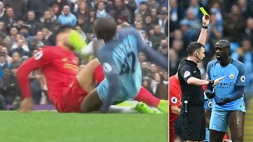 Should Yaya Toure have been sent off for this foul on Emre Can?