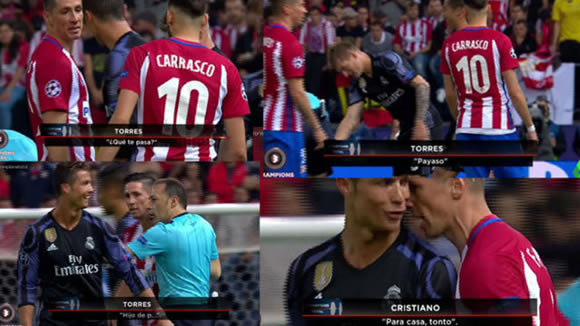Cristiano Ronaldo and Torres trade insults at the Calderon