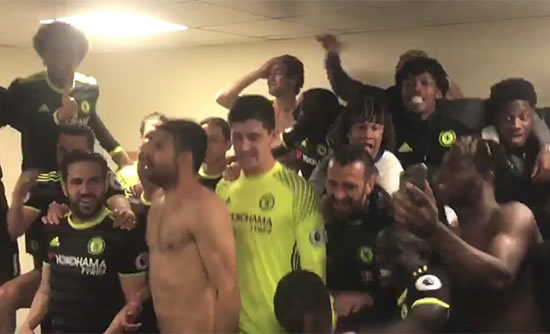 Watch Chelsea stars go BONKERS celebrating Premier League title win