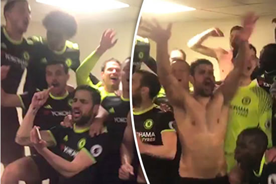 Watch Chelsea stars go BONKERS celebrating Premier League title win