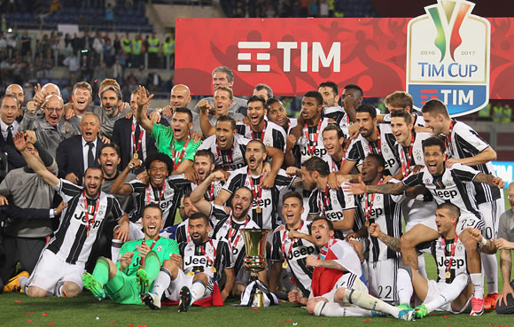 Juventus 2 - 0 Lazio: Alves, Bonucci secure historic third consecutive Coppa Italia